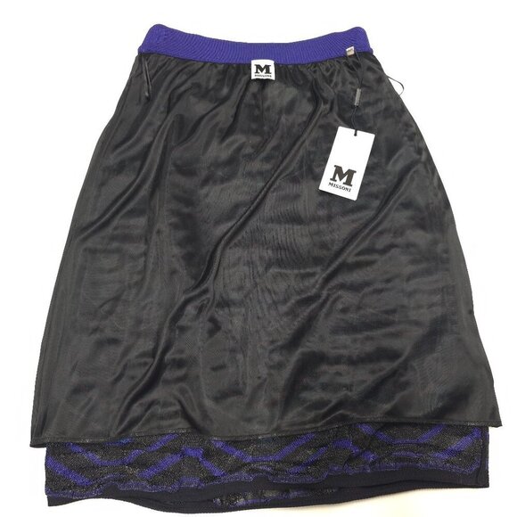 M MISSONI Zigzag Patterned Multicolored Knit Pencil Skirt - Picture 7 of 14